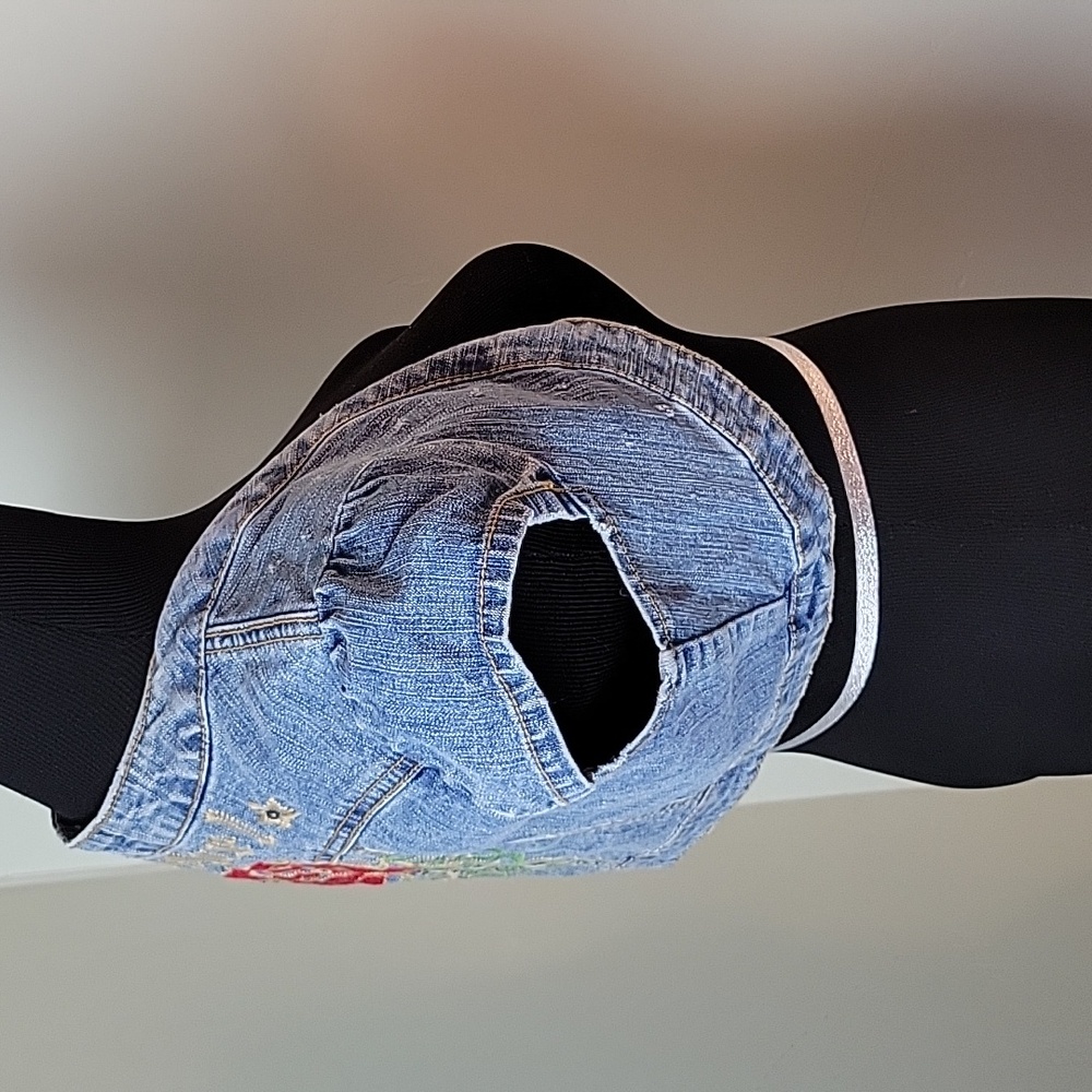 Y2K Rebel Rose Embroidered denim bolero jacket - Picture 4 of 10